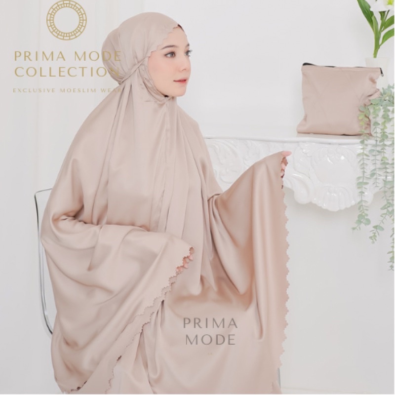 PRIMA MODE - Mukena Dewasa Silky Daily 2in1 Premium Laser Cut Premium Prima Mode Mukena Umroh Haji Mukena Seserahan