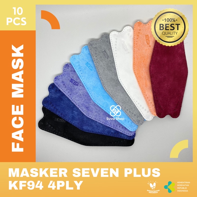 Masker KF94 Seven plus - 4ply isi 10pcs - kemenkes