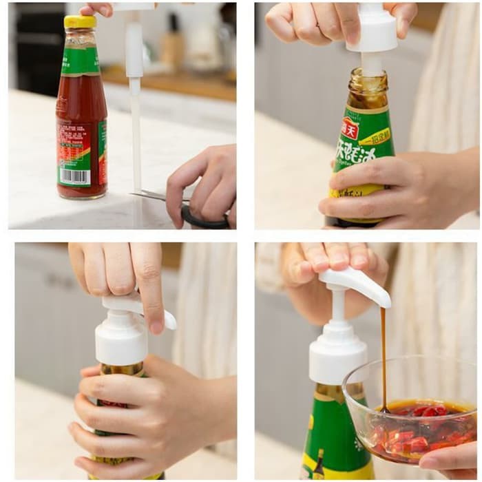 Alat Tekan Botol Saus Tekanan Pompa Nozzle Kepala Pemeras Tekan Kecap