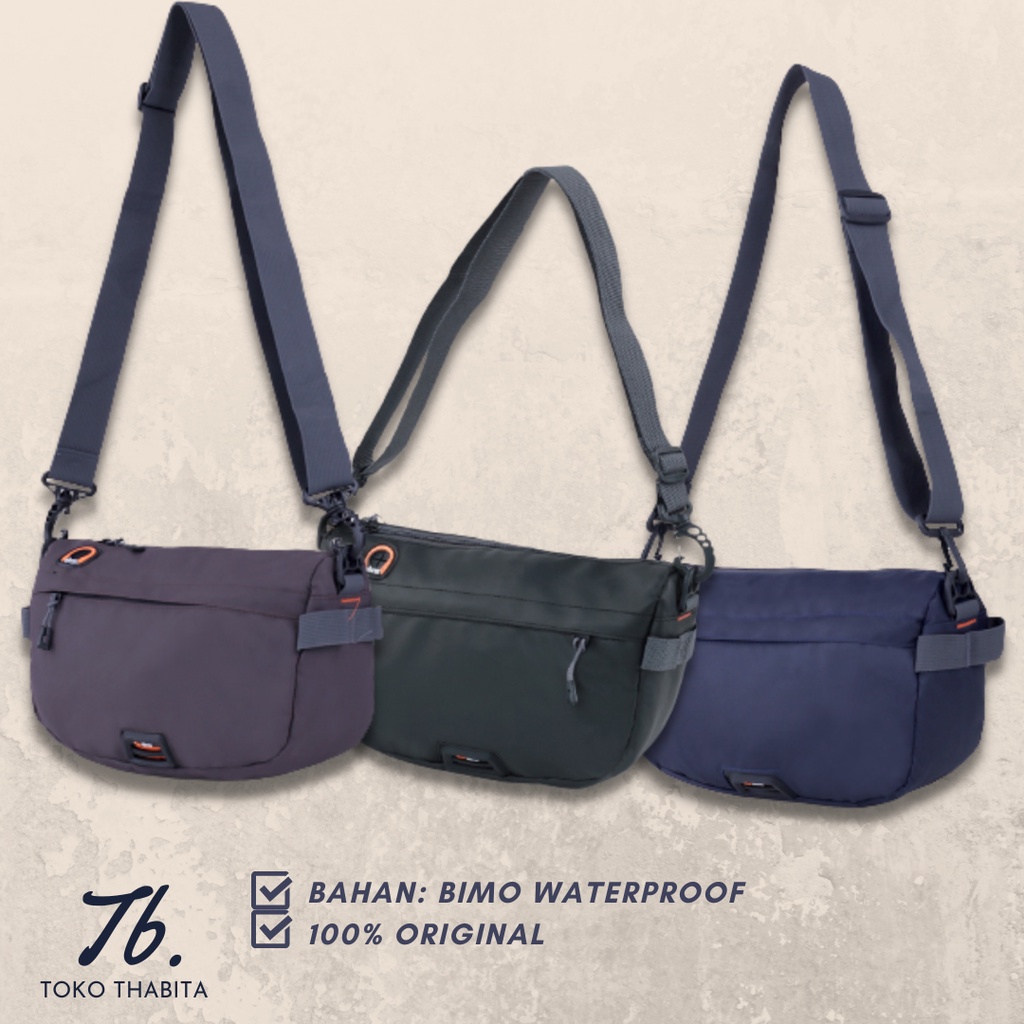 Tas Selempang Bahu Pria Bahan Bimo Waterproof Shoulder Sling Bag Elbrus Original Anti Air