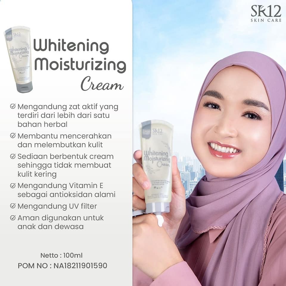 SR12 Whitening Moisturizing Cream BPOM – Pelembab & Pencerah Kulit | Body & Face SPF 20