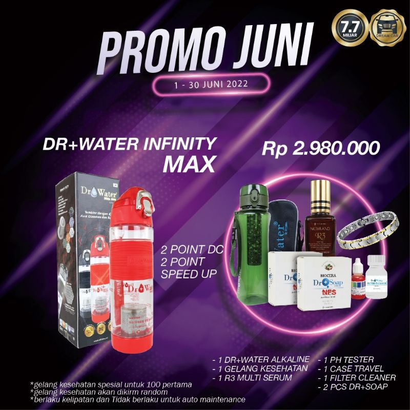 VIRAL botol kesehatan DR+water infinity FIT original altrams