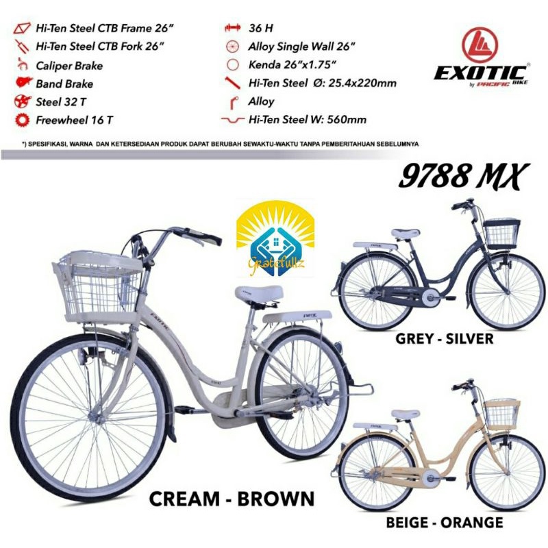 Sepeda keranjang dewasa EXOTIC ET 9788 MX