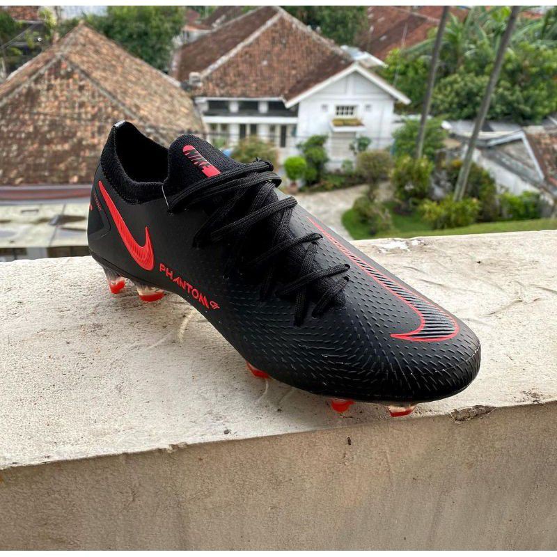Sepatu Bola Nike Phantom Elite GT Black Chili Red