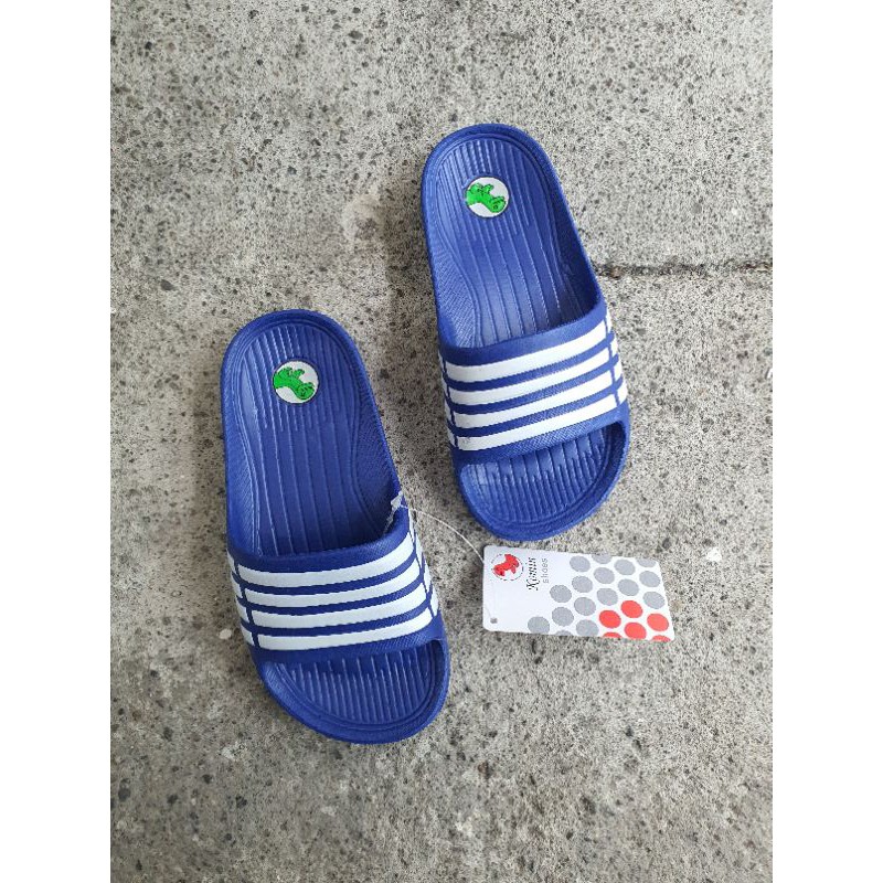 SANDAL ANAK LAKI KOMIN 035 GARIS SELOP KARET RINGAN ANTI AIR