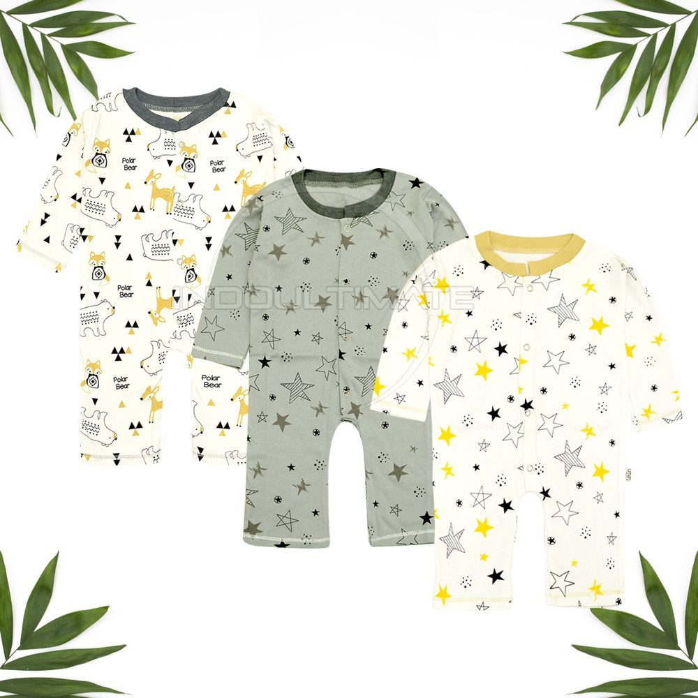 SNI Jumper Panjang 0-1th BABY LEON Sleepsuit baju tidur piyama anak Bayi GY-051 laki laki perempuan