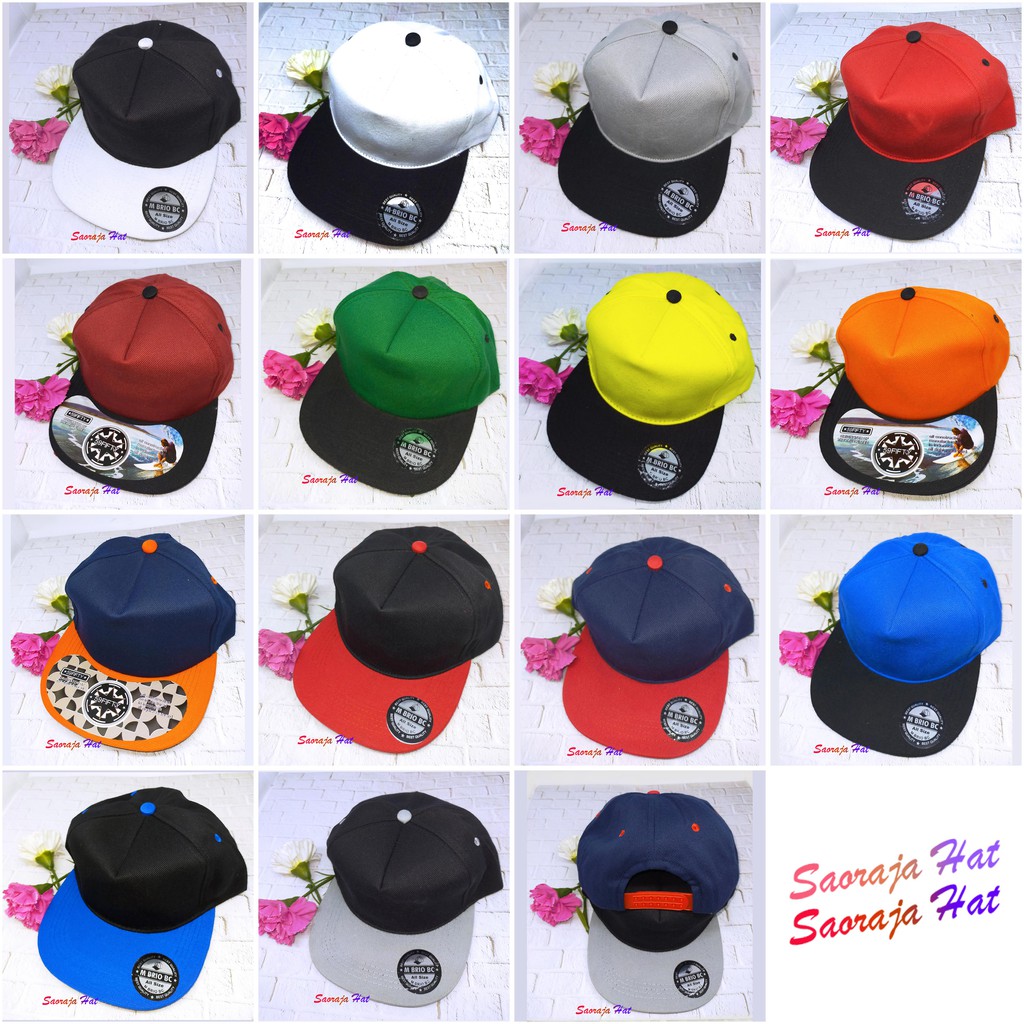 TOPI HIPHOP RAPEL POLOS KOMBINASI WARNA PREMIUM