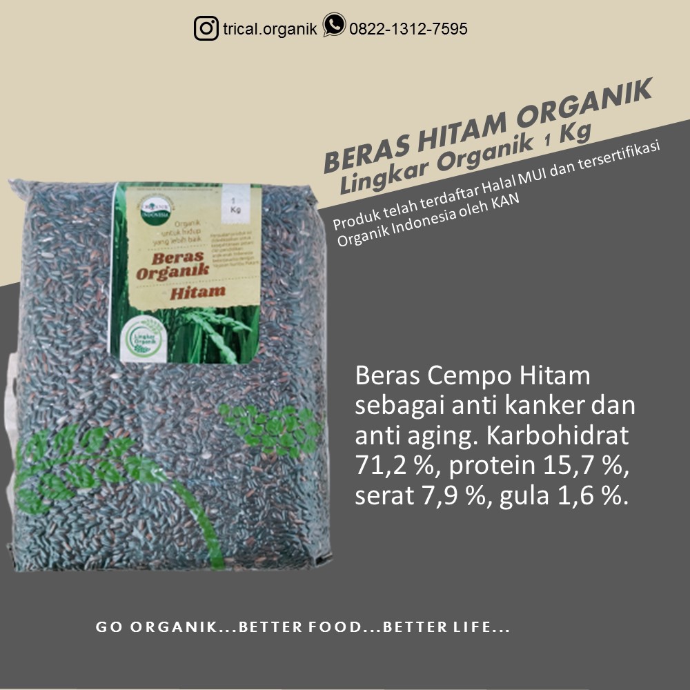 

Beras Hitam Organik 1 Kg Lingkar Organik