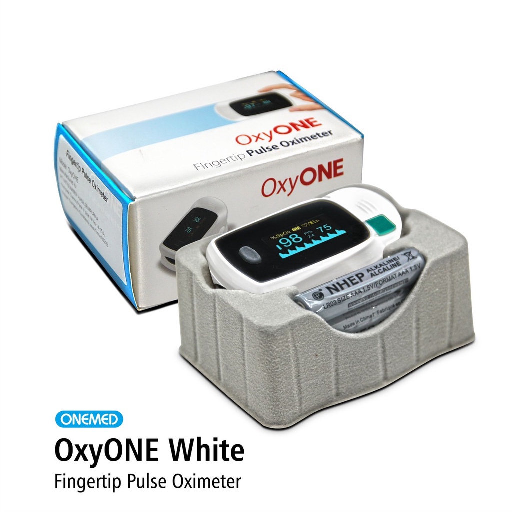 OXY ONE WHITE ONEMED Fingertip Pulse Oxymeter Oxy One Oximeter ONEMED