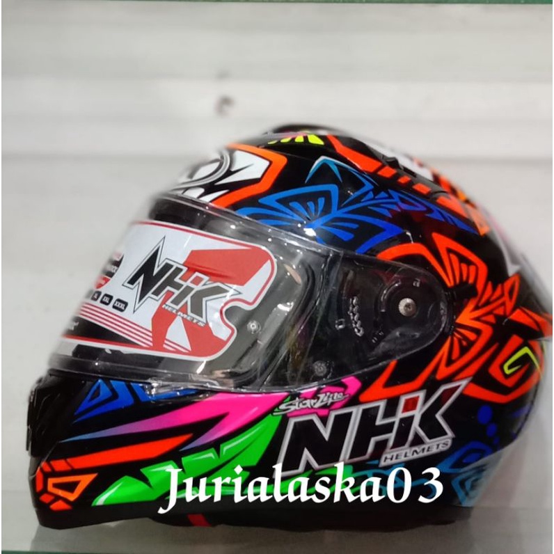 HELM NHK GP PRIME REMY#2-FULL FACE-DOUBLE VISOR-HELM MOTIF