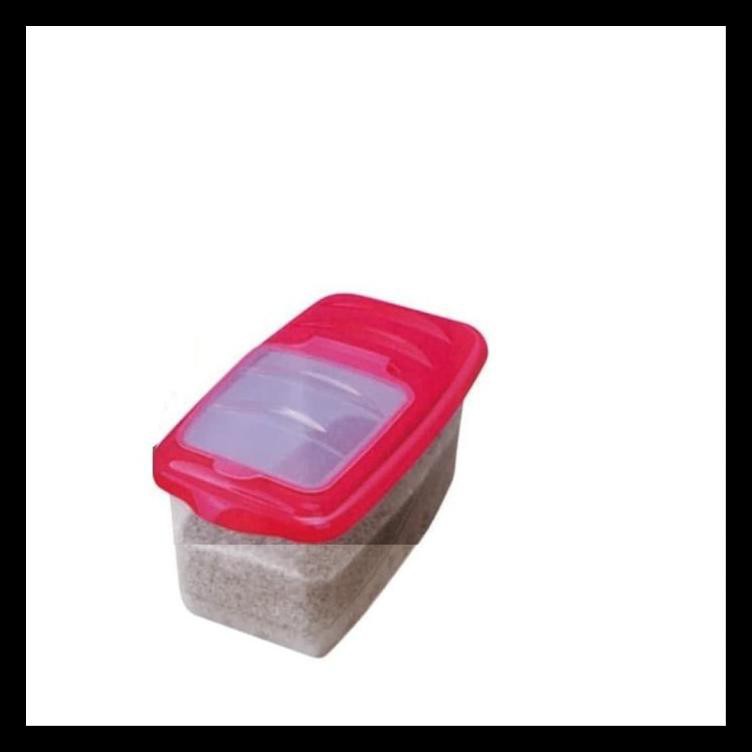 

RICE BOX 10 KG / TEMPAT BERAS/ CONTAINER BERAS - MERAH BERKUALITAS