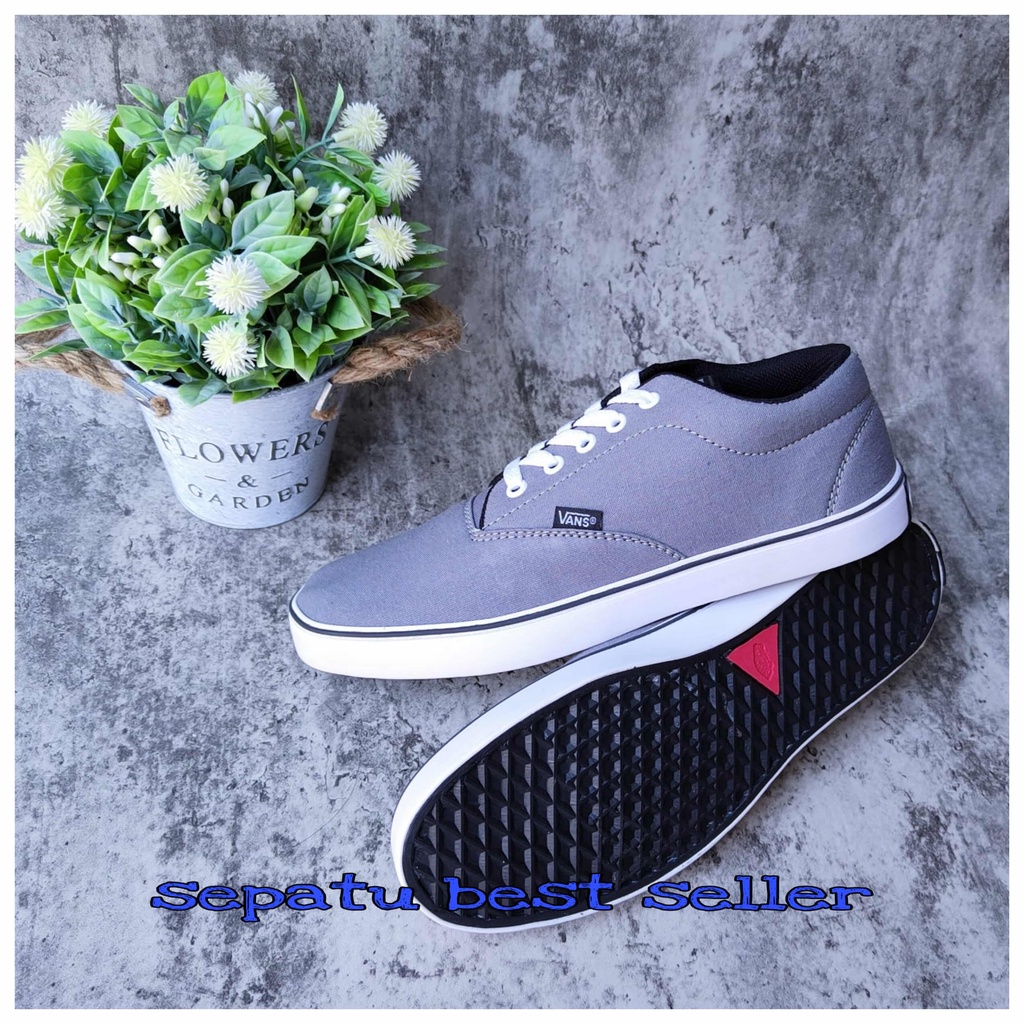 Sepatu Vans_Era Authentic warna abu Sepatu sekolah kuliah gaya