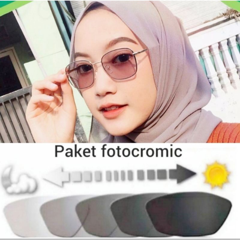 KACAMATA PHOTOCROMIC Anti Radiasi, Kacamata Blueray, Frame Kaca Mata Unisex