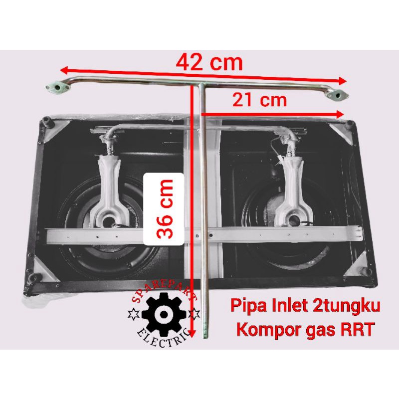 SELANG PIPA BESI INLET UNTUK KOMPOR GAS 2 TUNGKU UNIVERSAL