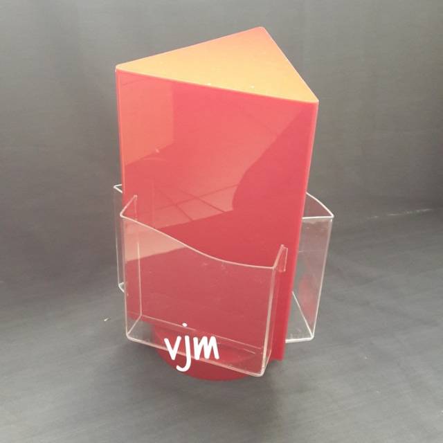 

Tempat brosur akrilik 3d putar uk f:3, brosur holder acrylic , leaflet holder