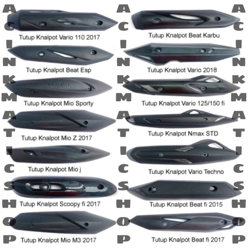 Cover Tutup/Penutup/Tameng Pelindung Knalpot/Kenalpot Beat Vario Beat Pop Vario 125 old Vario 125 150 New Old