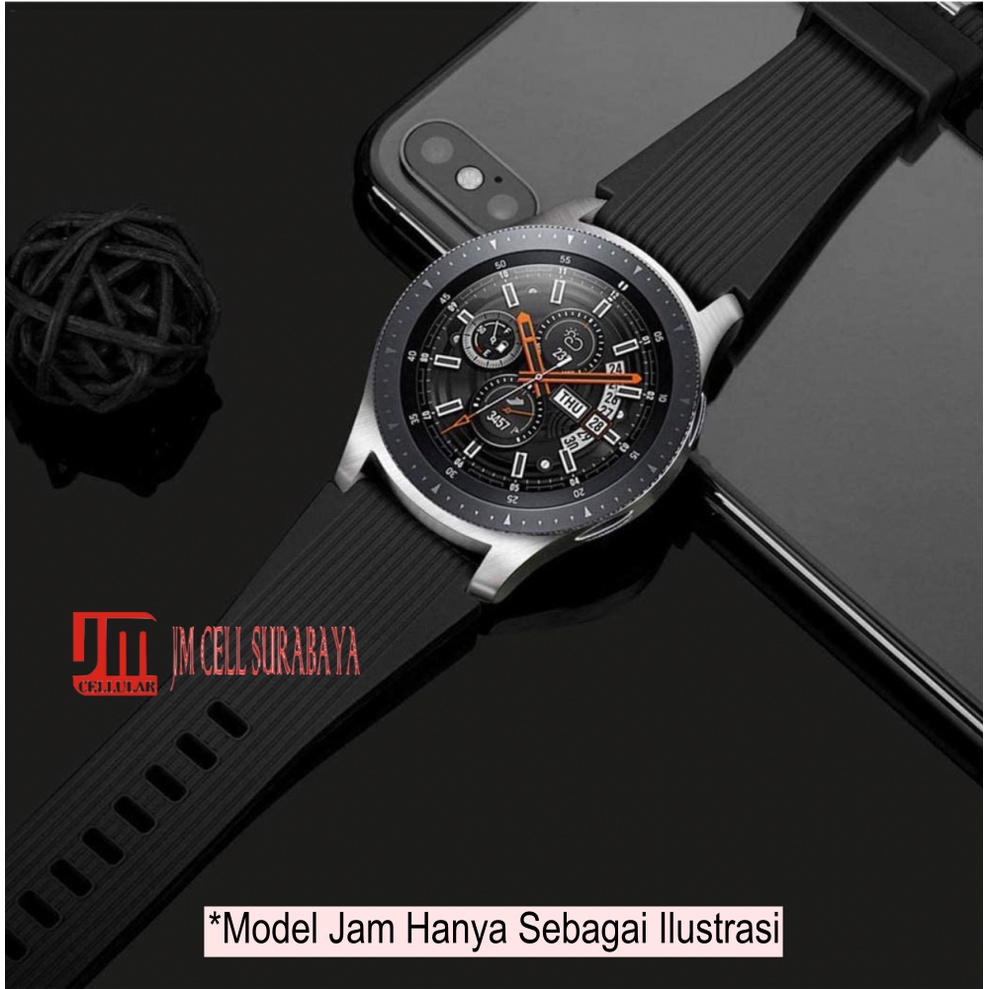 M46 Watch Strap Vyatta FitMe Spectre Gen 2 - Tali Jam 22mm Vertical Line Rubber Silicon