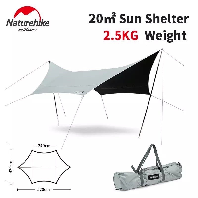 FLYSHEET HEXAGONAL VINYL NATUREHIKE NH20TM087 // FLYSHEET BESAR NATUREHIKE