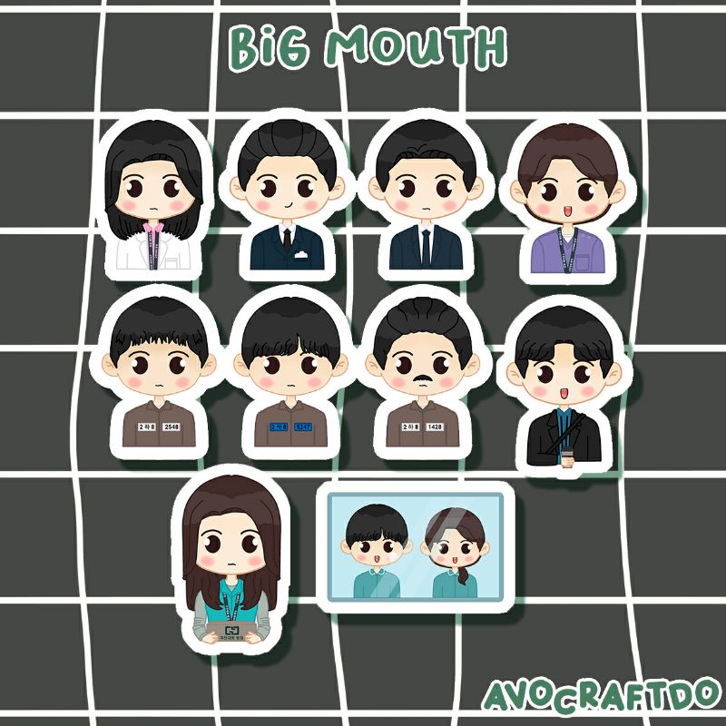 [ AVOCRAFTDO ] Sticker Kdrama Big Mouth die cut