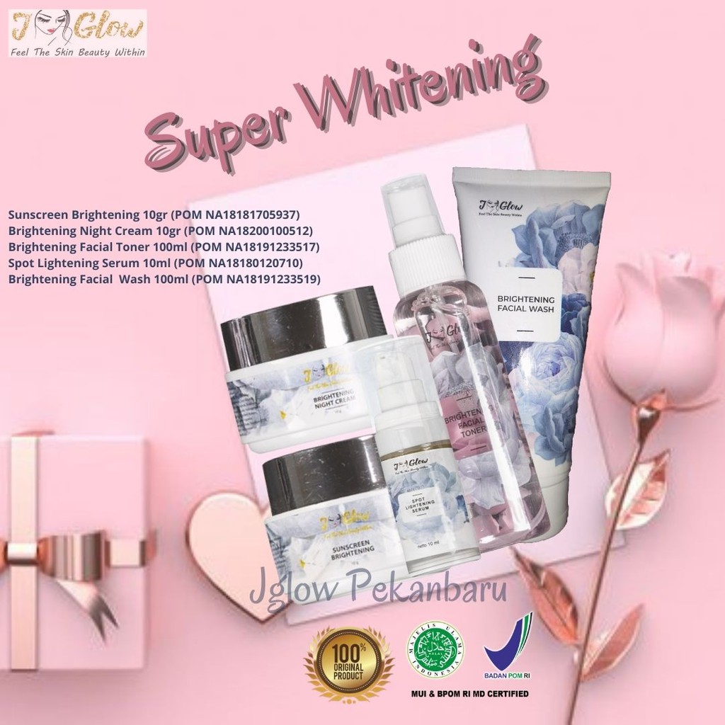Jglow Skincare Paket Super Whitening BPOM 1 Paket