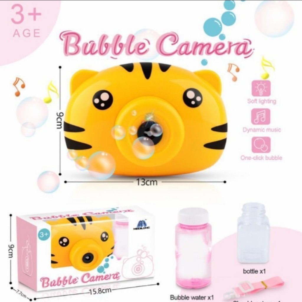 Mainan Bubble Buble Camera.Gelembung Sabun Kamera Elektrik + Sabun