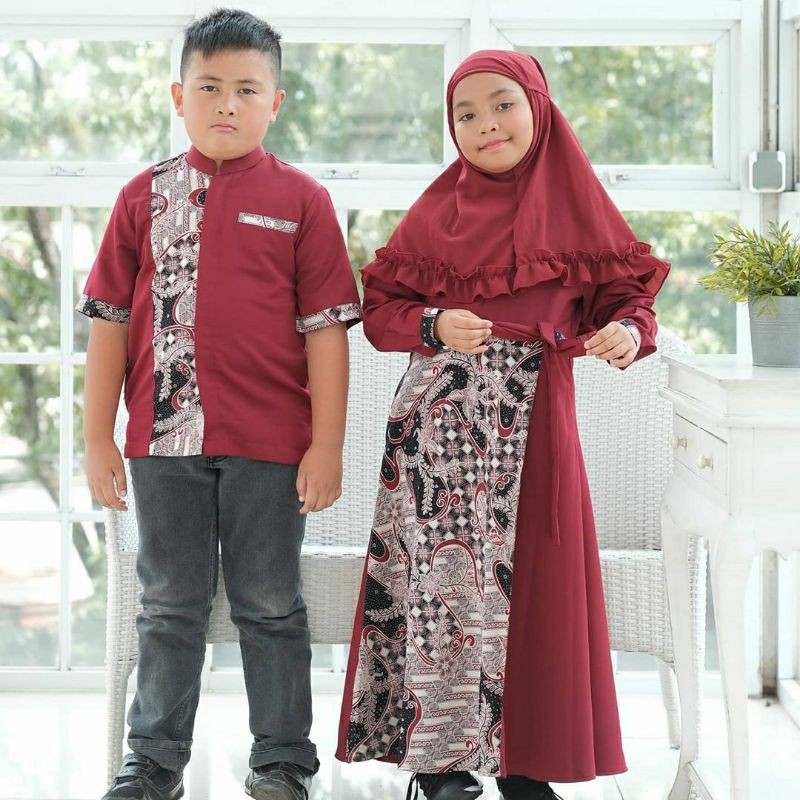 Baju Muslim Anak New Sabiya Batik No Hijab