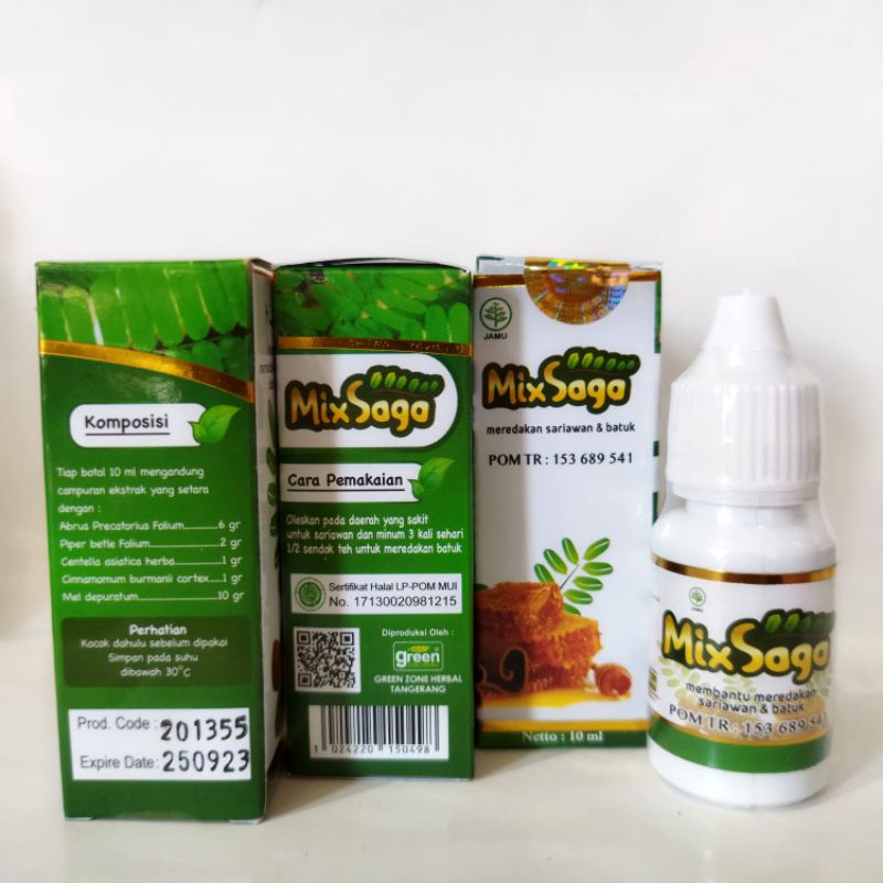 MIX SAGA obat sariawan batuk isi 10 ml