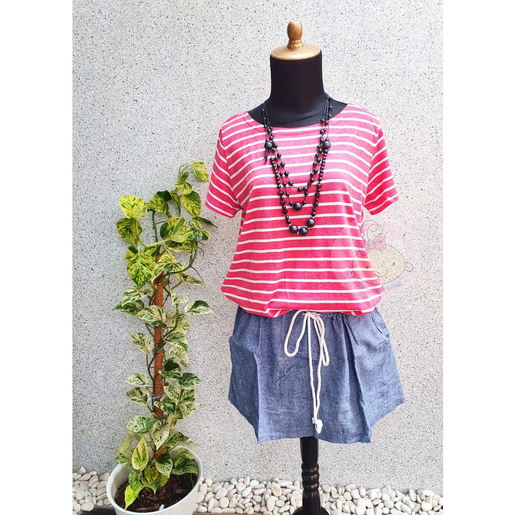 Like NEW Dress Mini Hamil Modern Kekinian Tali Serut  - baju hamil / baju menyusui / maternity dress