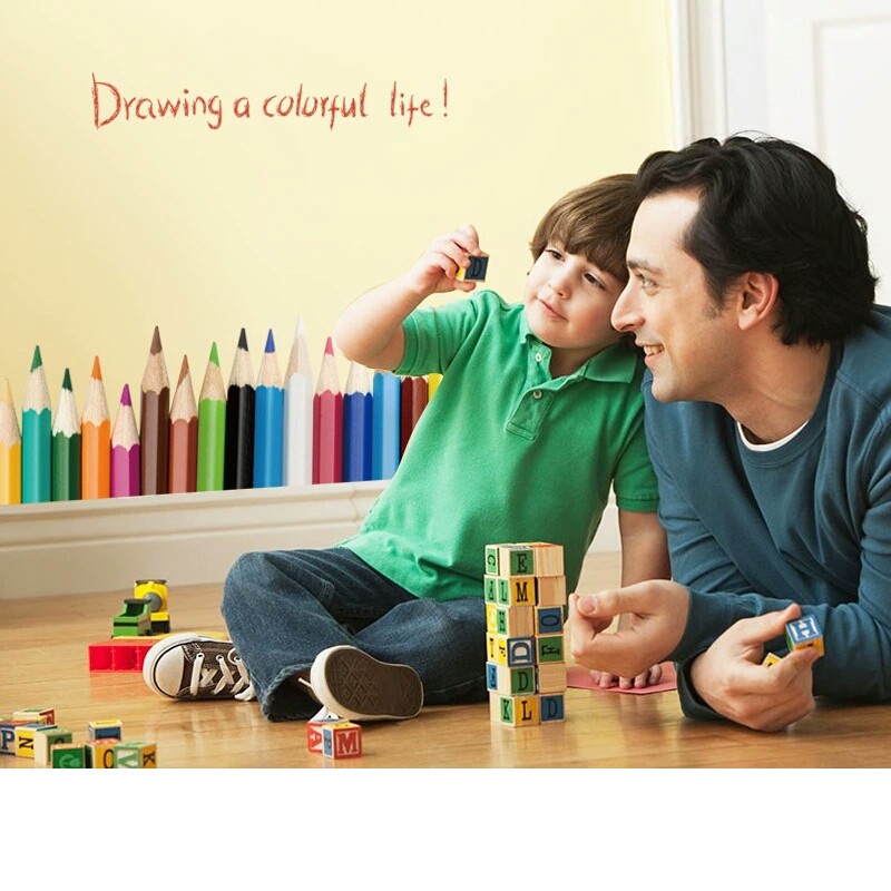 RELIZA WALLSTICKER PENSIL ANAK KIDS DRAWING COLORFUL PAGAR RUMPUT STIKER DINDING 7014