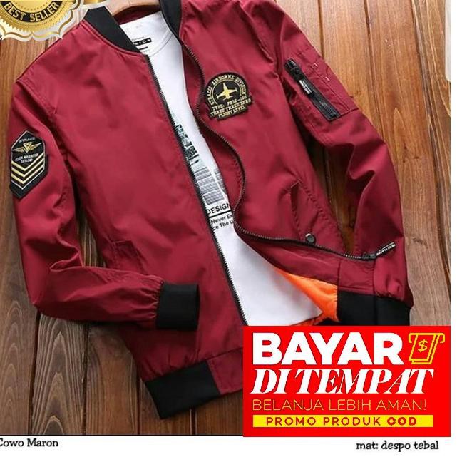 Promo Jaket Bomber Pria Keren dan Tebal - Despo JET Army ,,,