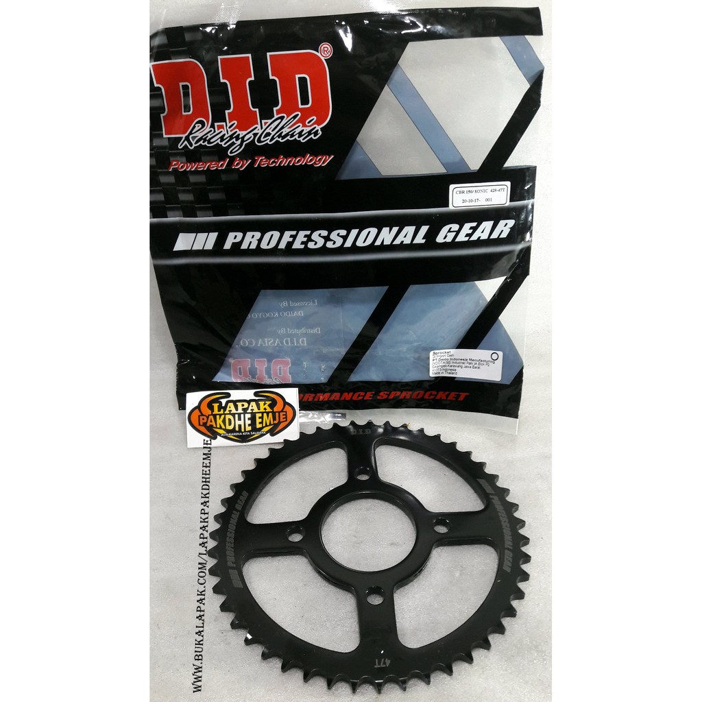 GER GEAR BELAKANG  428 47 DID ORIGINAL MEGAPRO VERZA CB150 CBR150 CB150R CB150R GL TIGER S