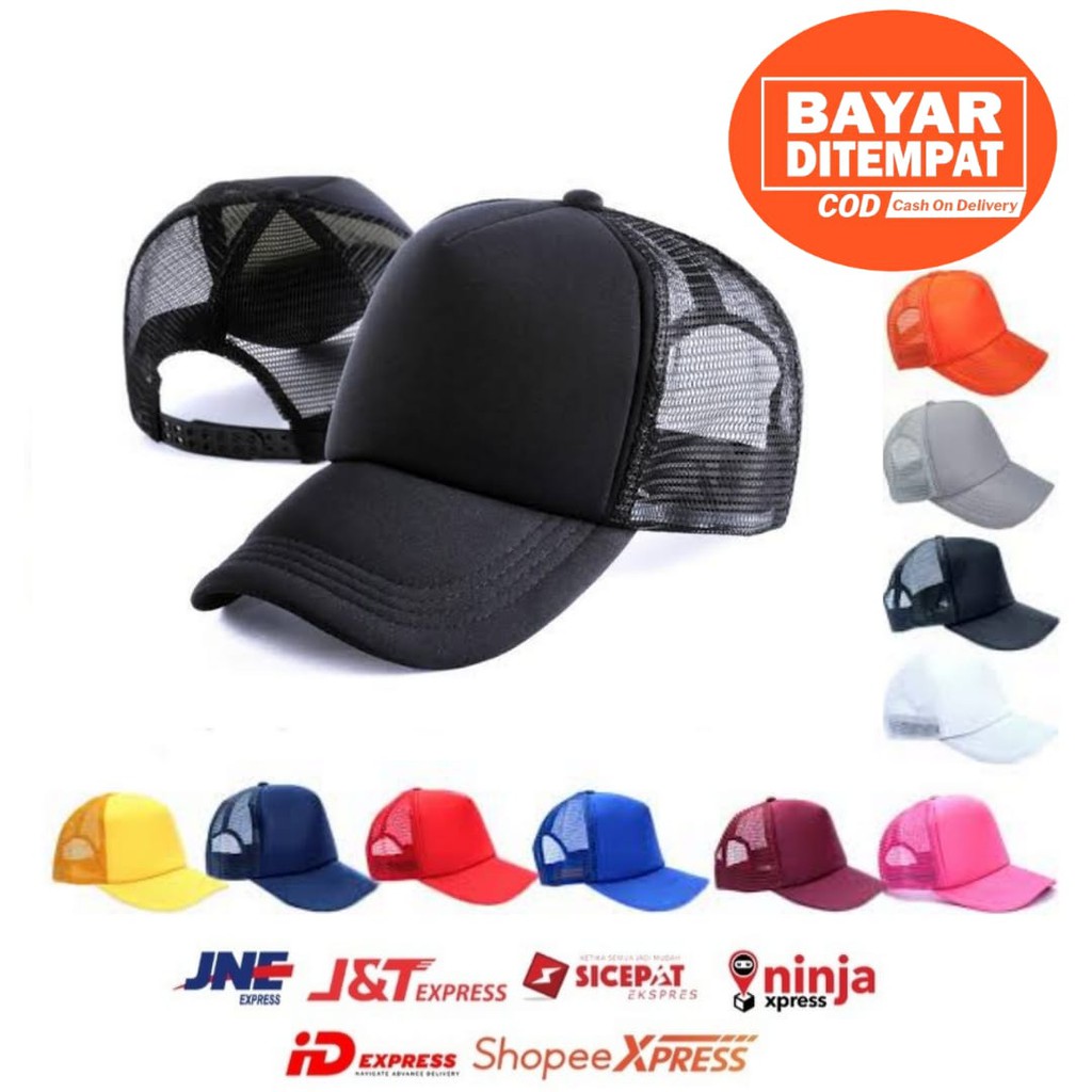 TERMURAH TOPI JARING POLOS DISTRO MURAH