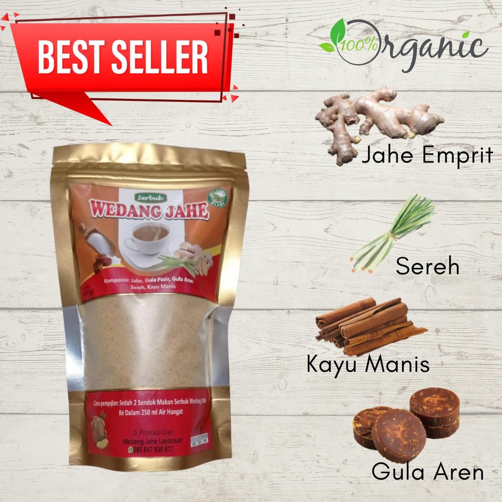 

SERBUK WEDANG JAHE 200 g Jahe Emprit Serbuk Grade A Ginger Powder 100% Asli Ready Stock