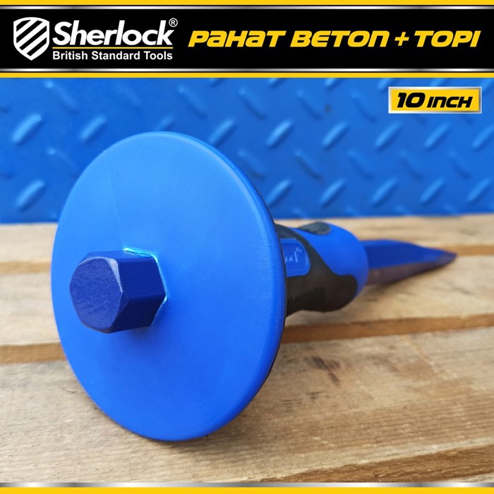 Pahat Batu Beton Topi Cold Chisel / Sherlock Betel Baja 10 inch