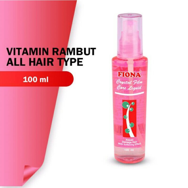 Fiona Crystal Film Pink Vitamin Rambut 100 ml /  FIONA SERUM CRYSTAL FILM 100ML/VITAMIN RAMBUT CRYSTAL FILM/SERUM FIONA 100ML/CRISTAL FILM FIONA 100ML/SERUM UNTUK RAMBUT RUSAK -KERING-BERCABANG-SMOTHING-REBONDING/HAIR SERUM/SERUM RAMBUT RONTOK