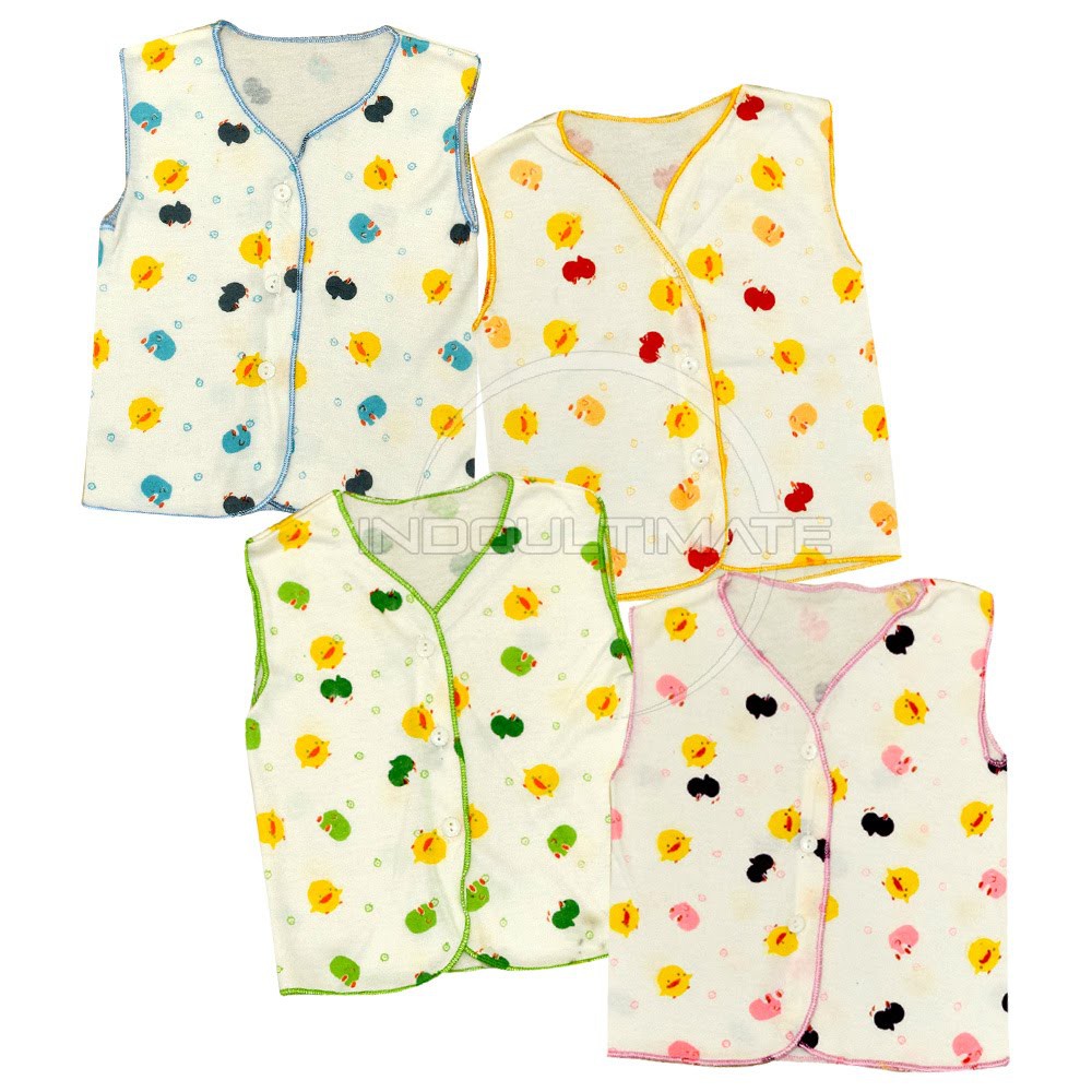 Baju Bayi Tidur New Born Murah 3pcs Baju Bayi Baru Lahir Tanpa Lengan Motif BC-086