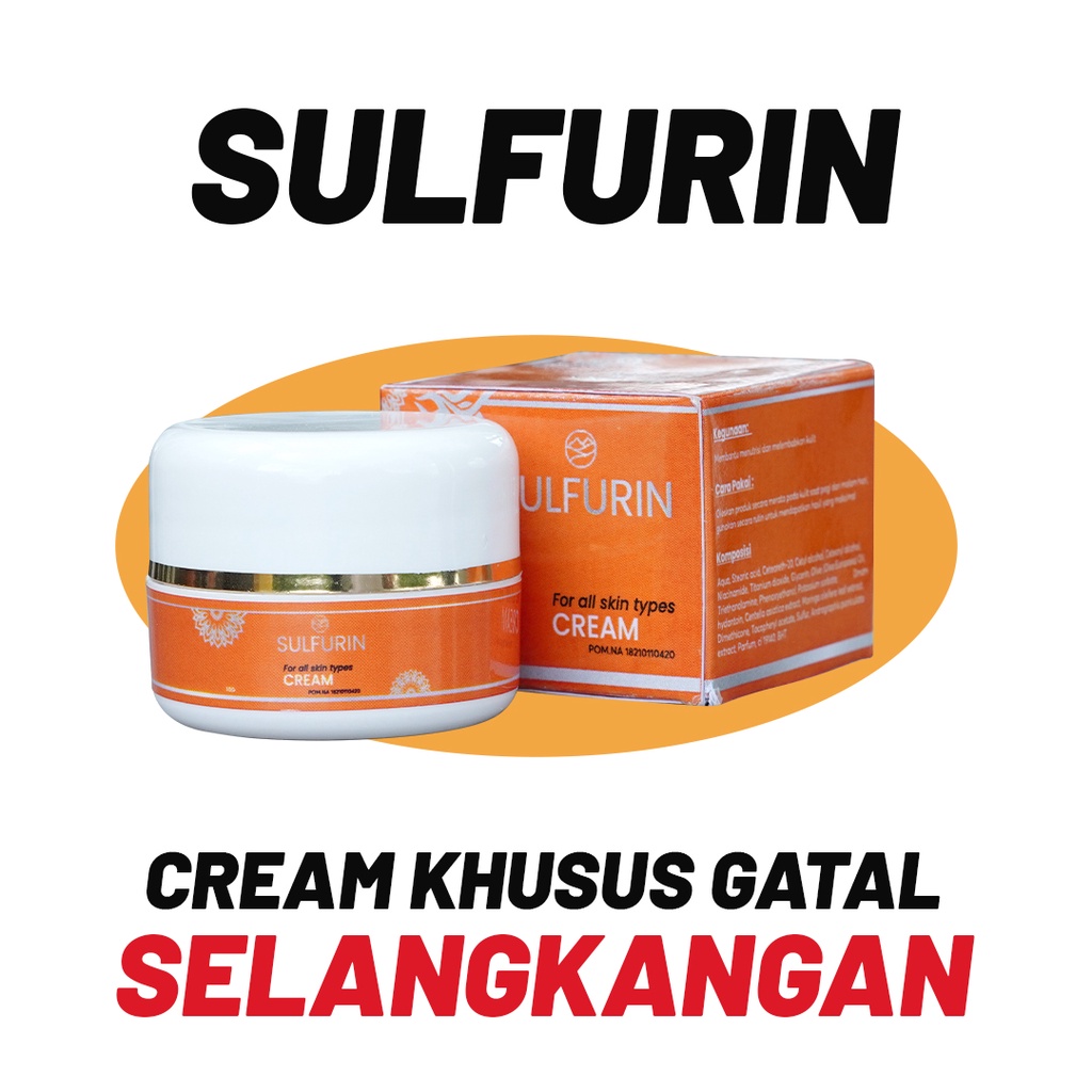 Sulfurin obat salep gatal selangkangan menahun kulit bintik merah Scabies Herpes ampuh BPOM