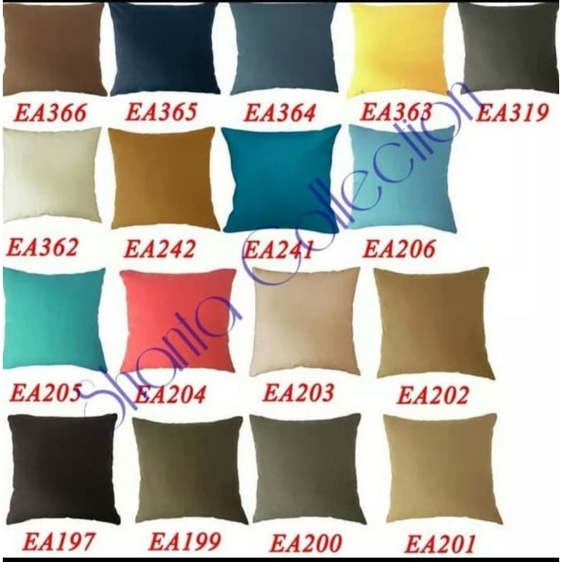 Sarung Bantal Sofa Polos Waterproof 40x40/45x45/50x50/60x60/70x70cm