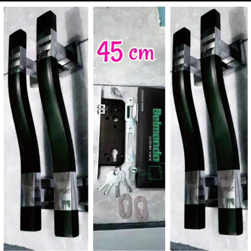 paket Handle pintu murah 4 biji plus body kunci