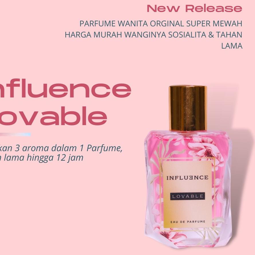 リ Parfum Influence Lovable Edp Original 50ml Wangi Tahan 12 JAM ORIGINAL Terlaris