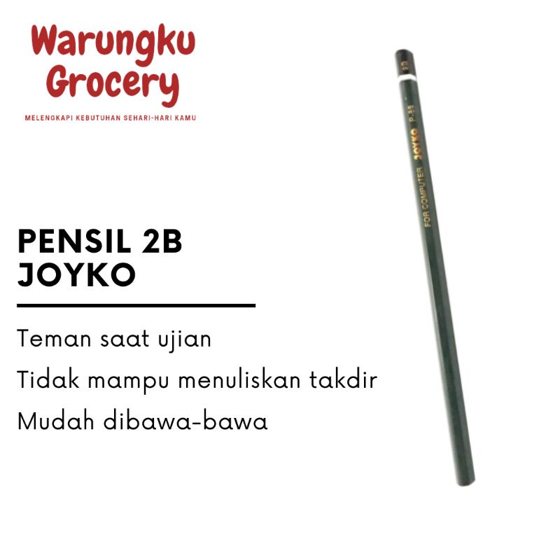 

Joyko Pensil Kayu 2B Alat Tulis Per 1 Pcs