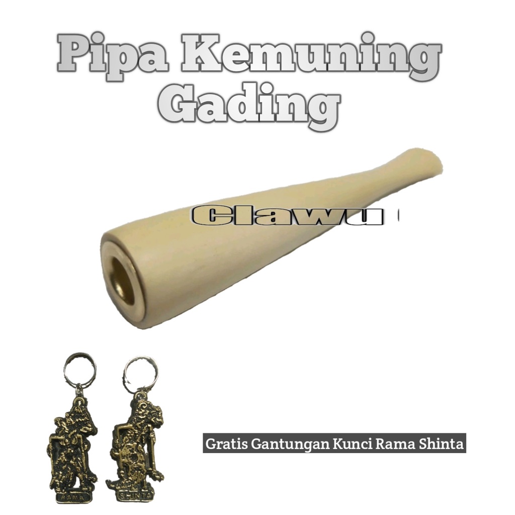 COD Kerajinan Kayu Once Pipa Kayu Kemuning Original Bonus Ganci Rama Shinta