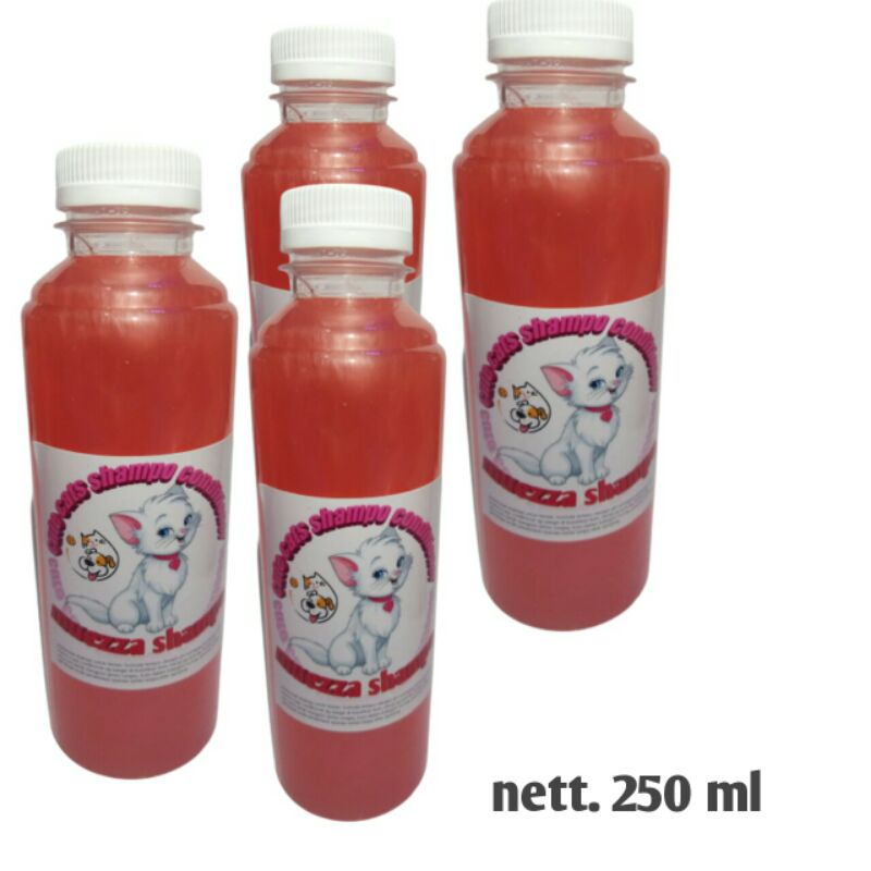 ‌shampo hewan fancy red sampo ukuran 250 ml untuk kucing anjing sampoo muezza anti kutu jamur tick and flea rontok Angora anggora sampho  mixdome bengal murah terlaris natural obat.