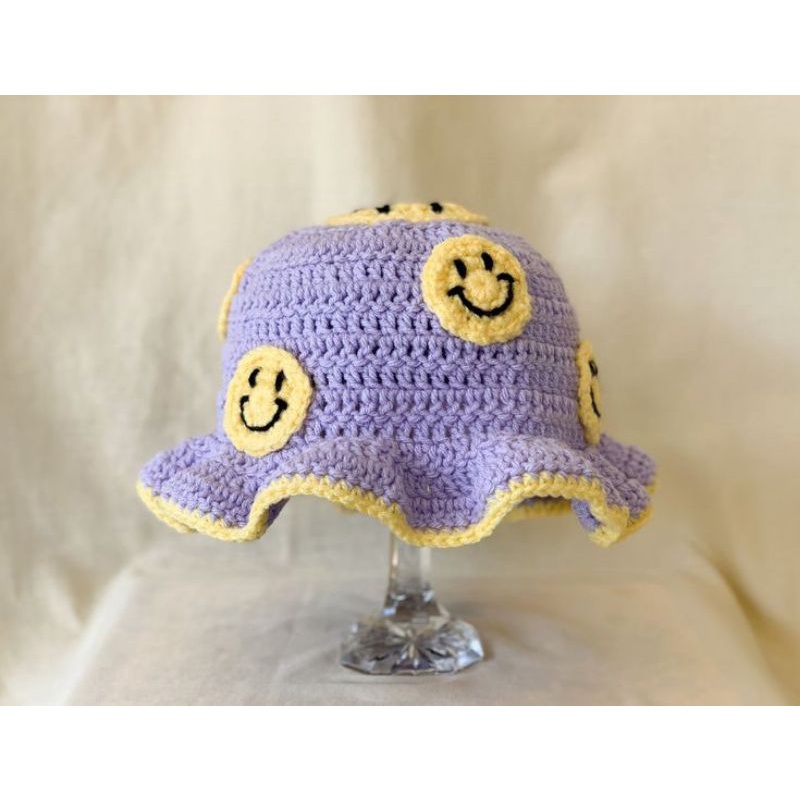 topi rajut handmade / bucket hat / topi anak / topi dewasa / summer hat