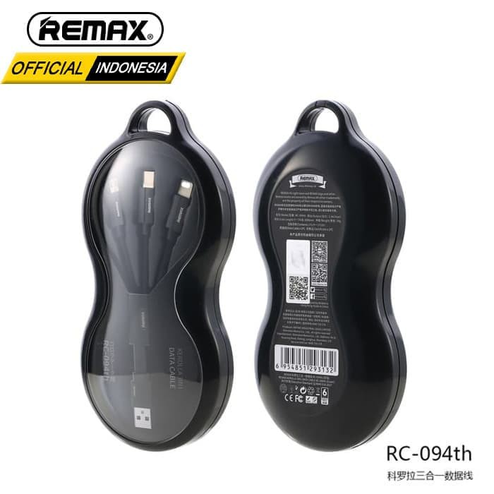 REMAX KEROLLA 3 in 1 Data Cable for Lightning/Micro/Type-C RC-094th 1M