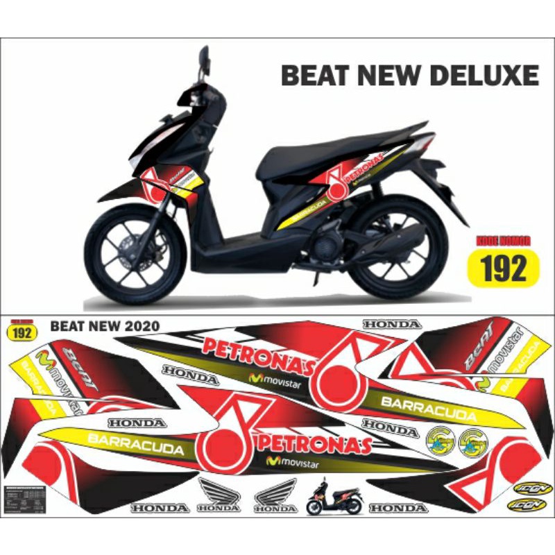 Striping stiker Beat 2020 Petronas Mandalika