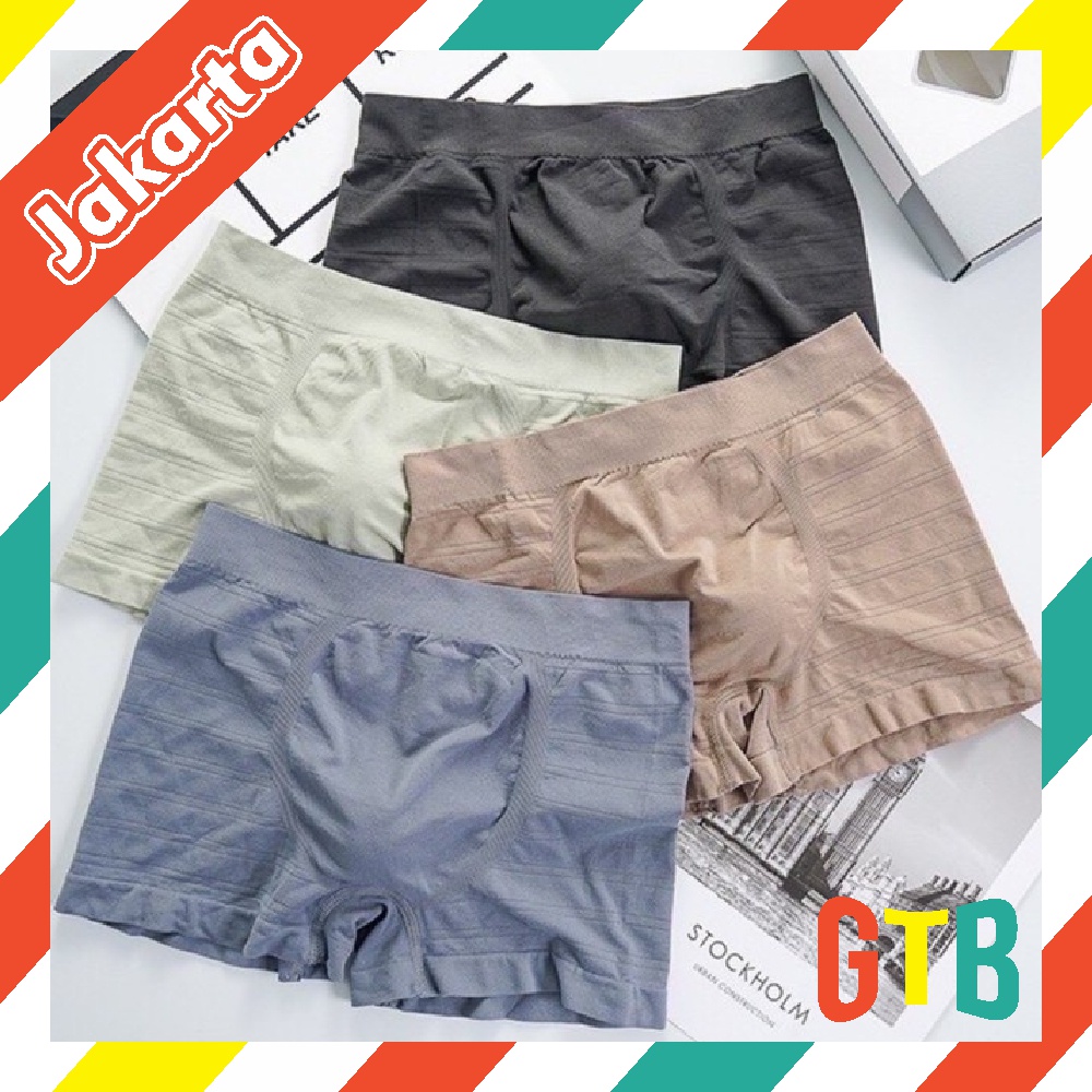 ❤GTB❤ Celana Dalam Pria Boxer Polos Melar Import Murah B061