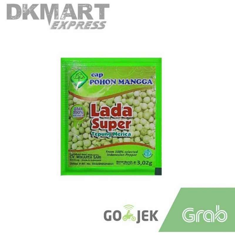 bubuk lada super cap pohon mangga 3gram merica bubuk merica sachet lada bubuk