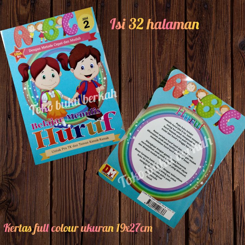 buku belajar menulis huruf jilid 2 (19x27cm)