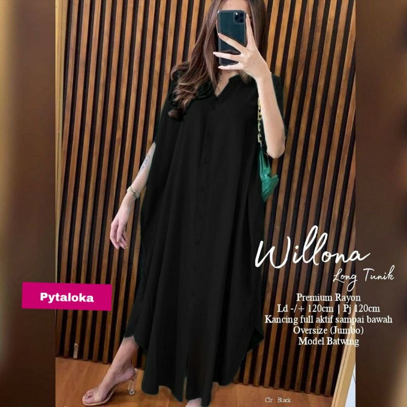 willona long tunik/baju lebaran/tunik jumbo